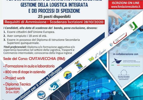 Al via, a Civitavecchia, la prima edizione del Corso Tecnico Superiore per l’Infomobilità e le infrastrutture logistiche